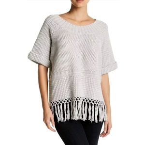 Current/Elliott Crochet Peggy Fringe Sweater